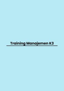 pelatihan Manajemen K3 online