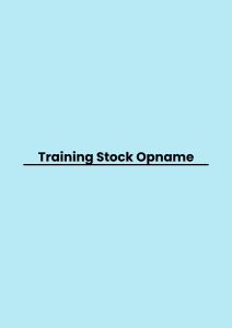 Training Stock Opname