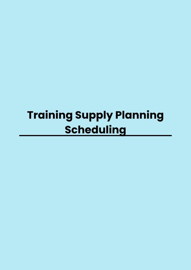 Training Supply Planning Scheduling pelatihan Supply Planning Scheduling online