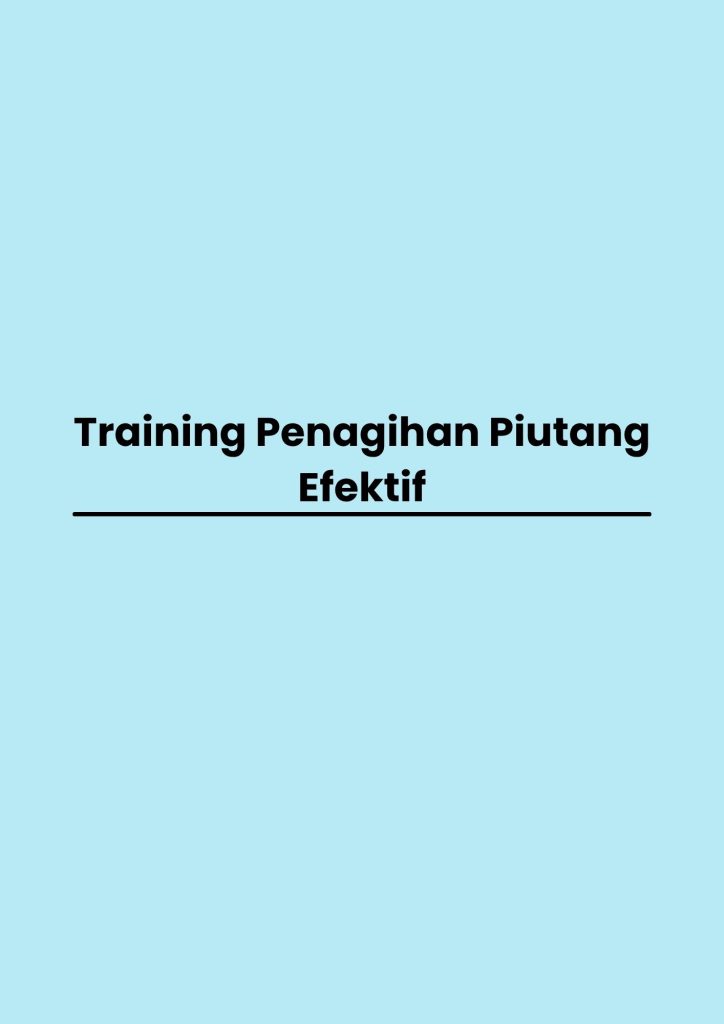 pelatihan Penagihan Piutang Efektif online