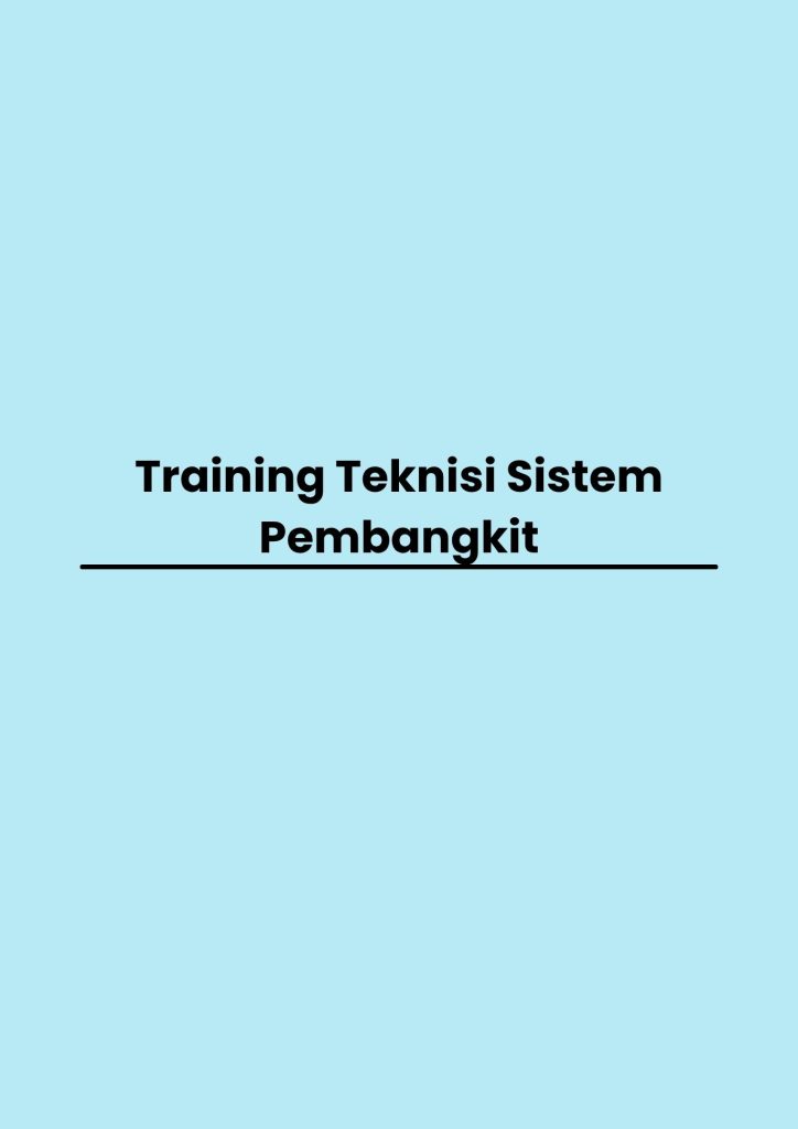 pelatihan Teknisi Sistem Pembangkit online