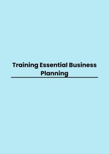 Training Essential Business Planning pelatihan Essential Business Planning online