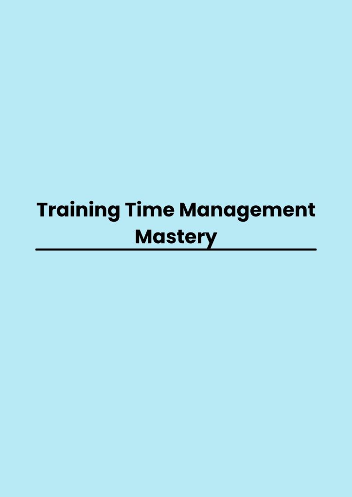 pelatihan Time Management Mastery online