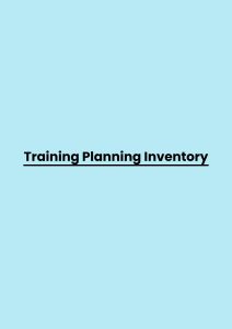 Training Planning Inventory