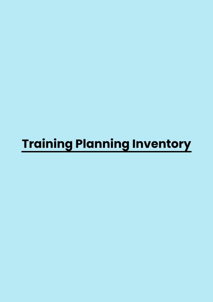 Training Planning Inventory pelatihan Planning Inventory online