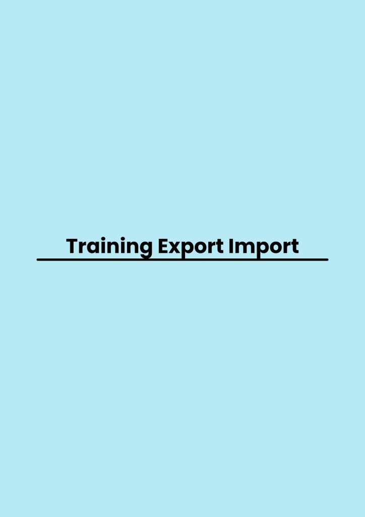 Training Export Import pelatihan Export Import online