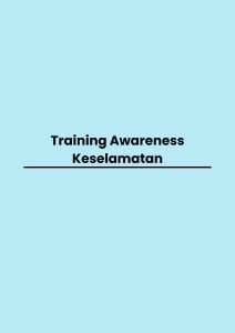 pelatihan Awareness Keselamatan online
