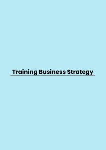 Training Business Strategy