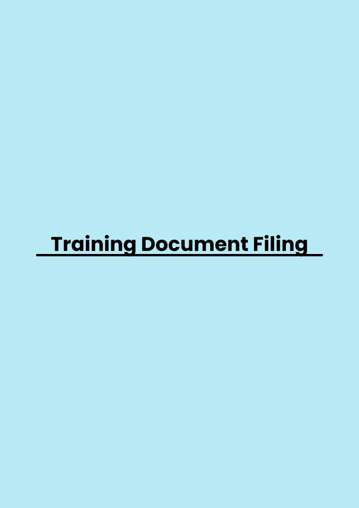 TRAINING DOCUMENT FILING pelatihan Document Filing online