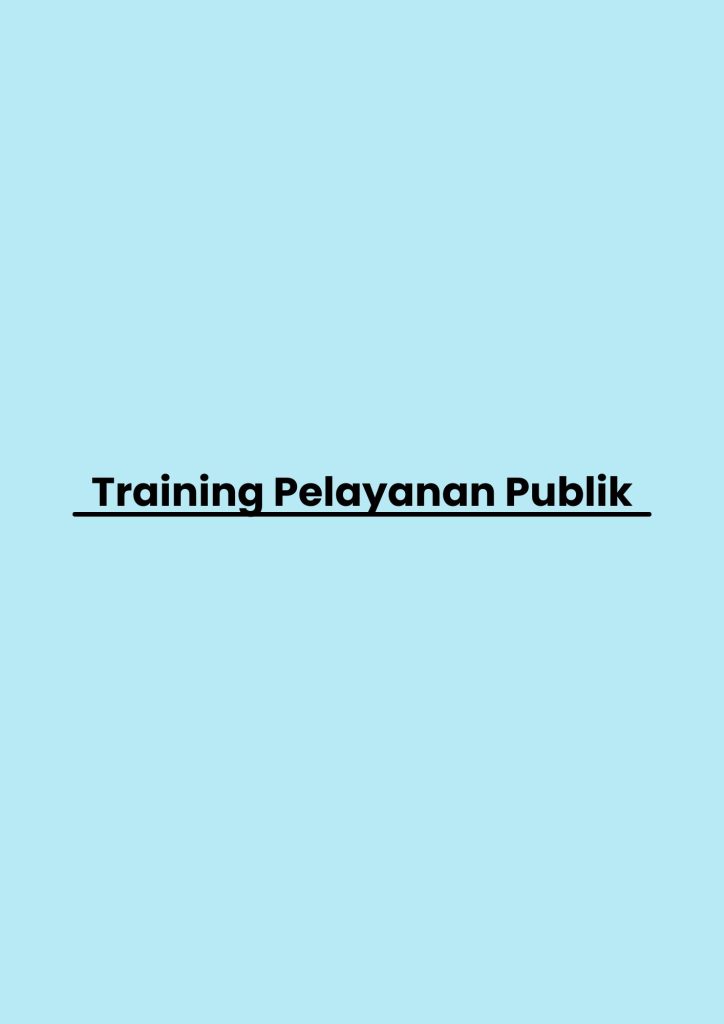 pelatihan Pelayanan Publik online
