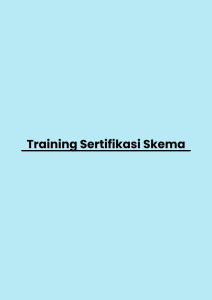 pelatihan Sertifikasi Skema online
