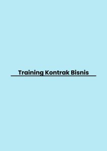 pelatihan Kontrak Bisnis online