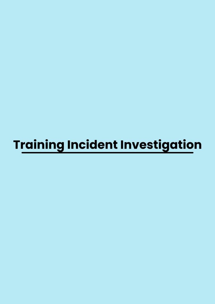 pelatihan Incident Investigation online