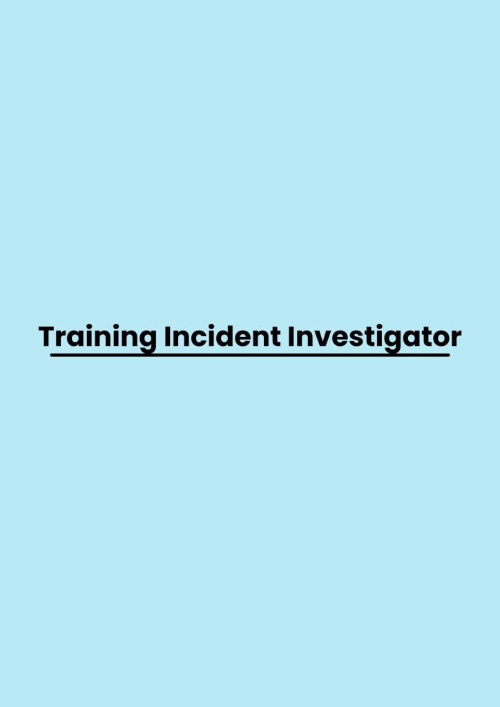 pelatihan Incident Investigator online