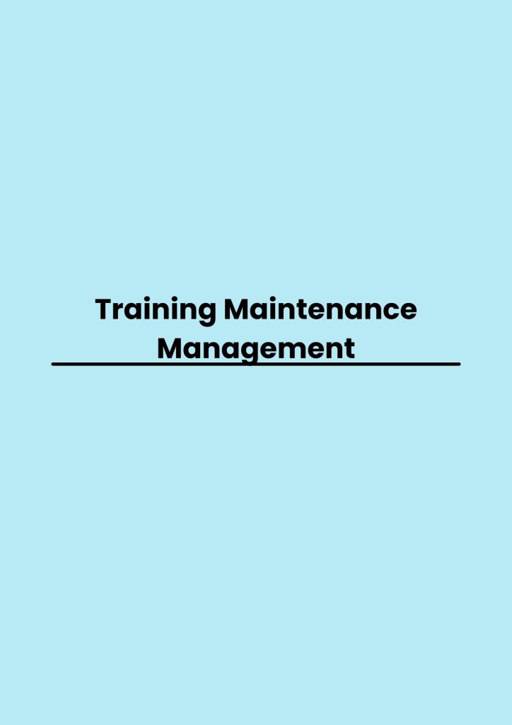 Training Maintenance Management pelatihan Maintenance Management online